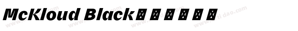 McKloud Black字体转换